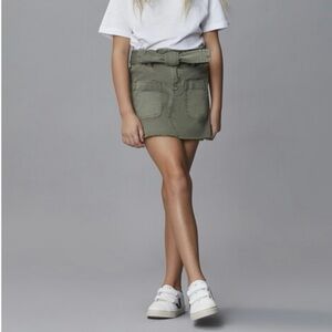 DL1961 Jenny Paper Bag  Mini Skirt Green Denim Girl’s Size 12